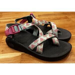 Chaco’s Z1/cloud Watermelon Print Strappy Hiking Sandals Size 8 Women’s Blue